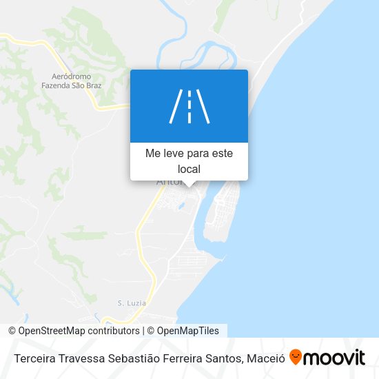 Terceira Travessa Sebastião Ferreira Santos mapa