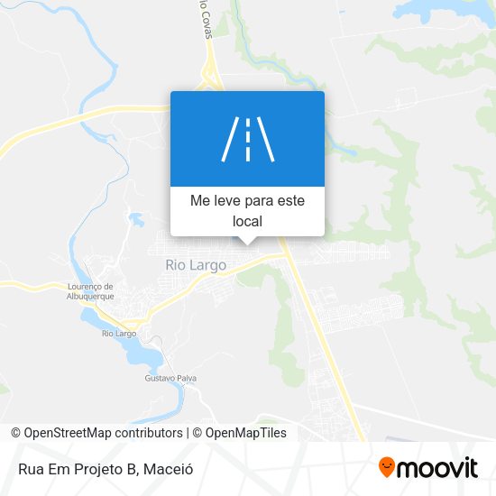 Rua Em Projeto B mapa