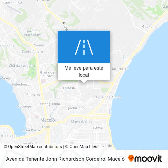 Avenida Tenente John Richardson Cordeiro mapa
