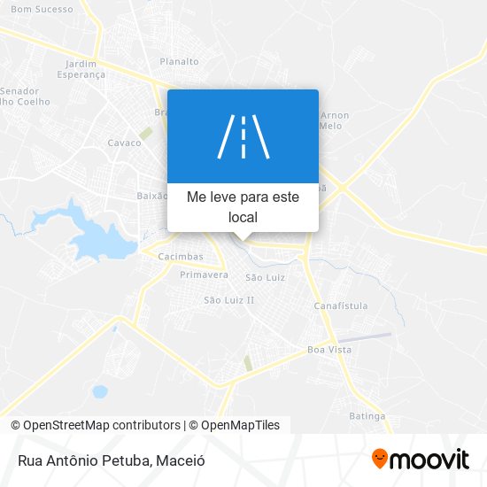 Rua Antônio Petuba mapa