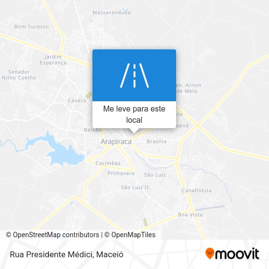 Rua Presidente Médici mapa