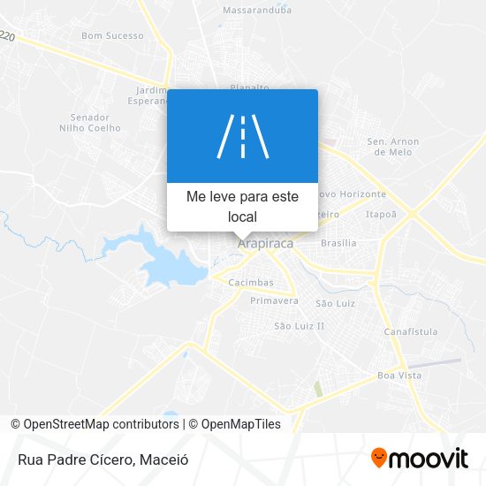 Rua Padre Cícero mapa