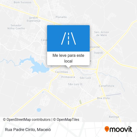 Rua Padre Cirilo mapa