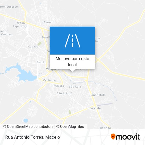 Rua Antônio Torres mapa