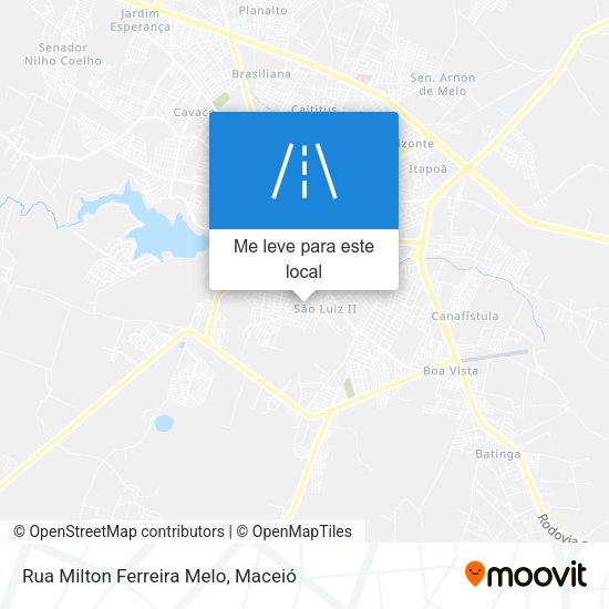 Rua Milton Ferreira Melo mapa