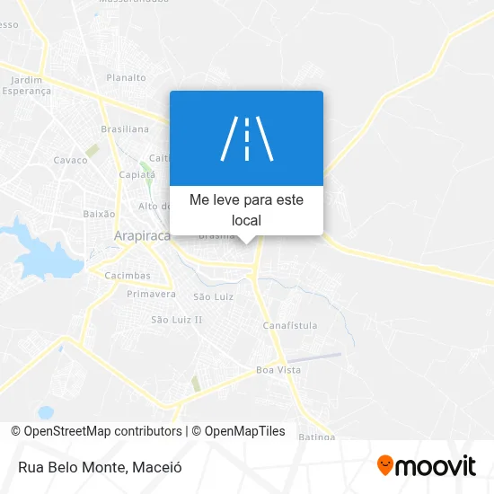 Rua Belo Monte mapa
