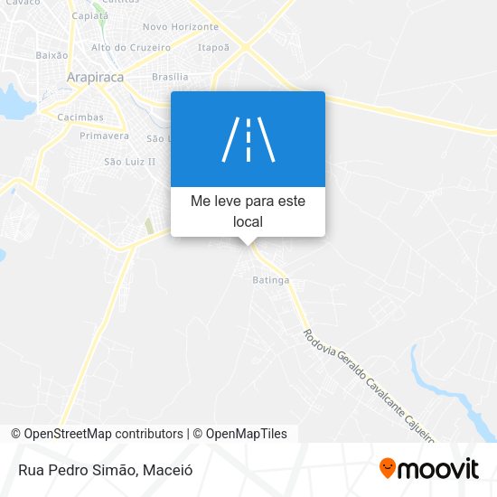 Rua Pedro Simão mapa