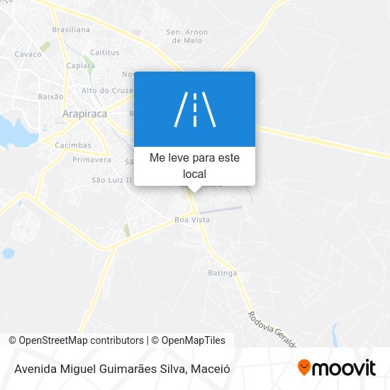 Avenida Miguel Guimarães Silva mapa