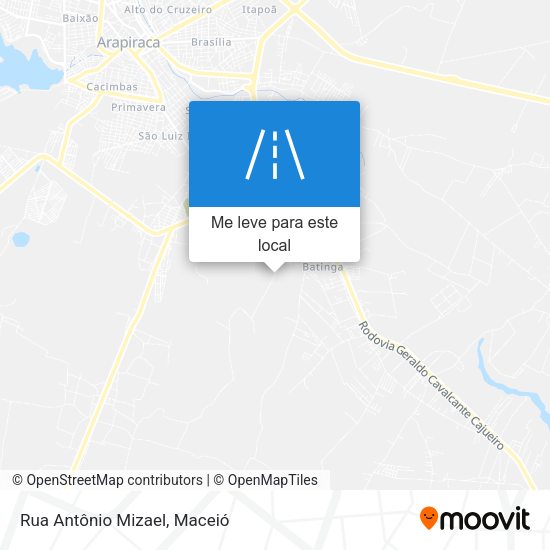 Rua Antônio Mizael mapa