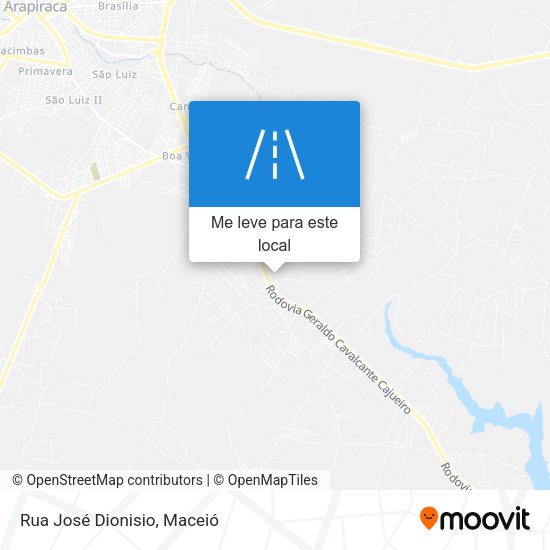 Rua José Dionisio mapa