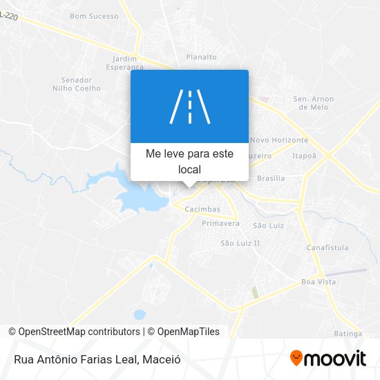 Rua Antônio Farias Leal mapa