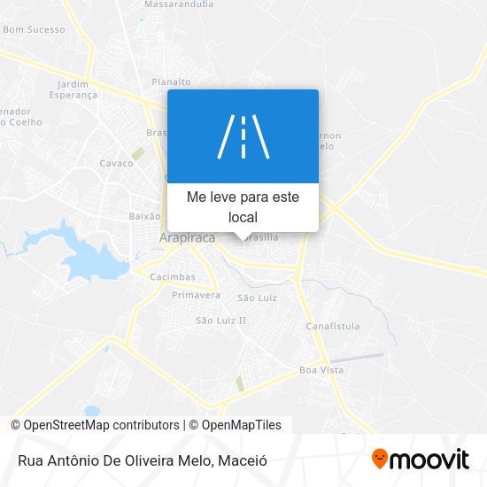 Rua Antônio De Oliveira Melo mapa