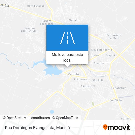 Rua Domingos Evangelista mapa