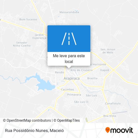 Rua Possidônio Nunes mapa