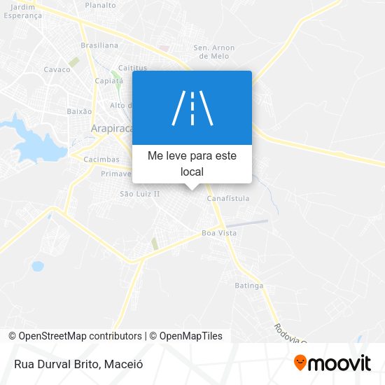 Rua Durval Brito mapa