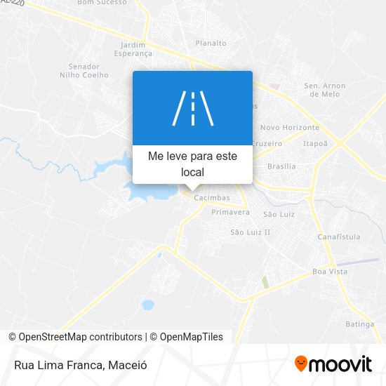 Rua Lima Franca mapa