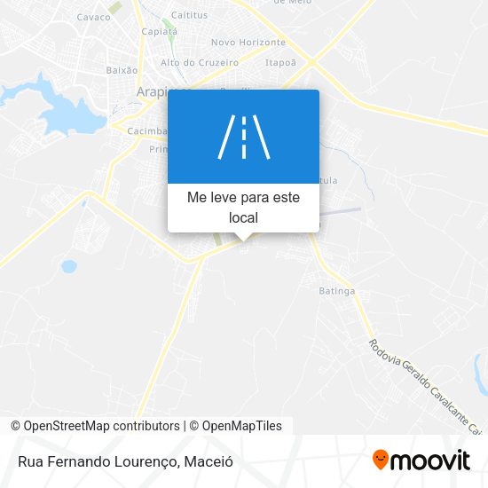 Rua Fernando Lourenço mapa