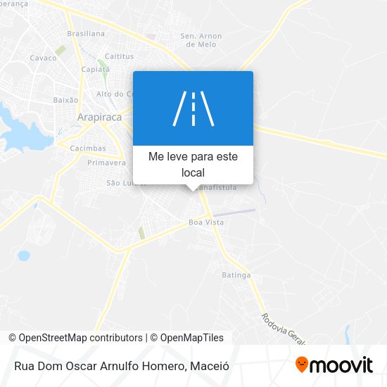 Rua Dom Oscar Arnulfo Homero mapa