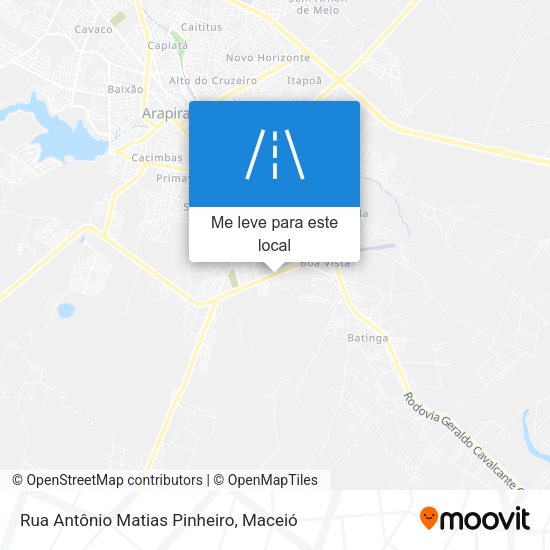 Rua Antônio Matias Pinheiro mapa