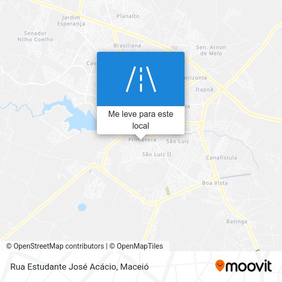 Rua Estudante José Acácio mapa