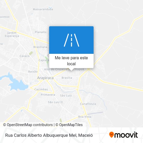 Rua Carlos Alberto Albuquerque Mel mapa
