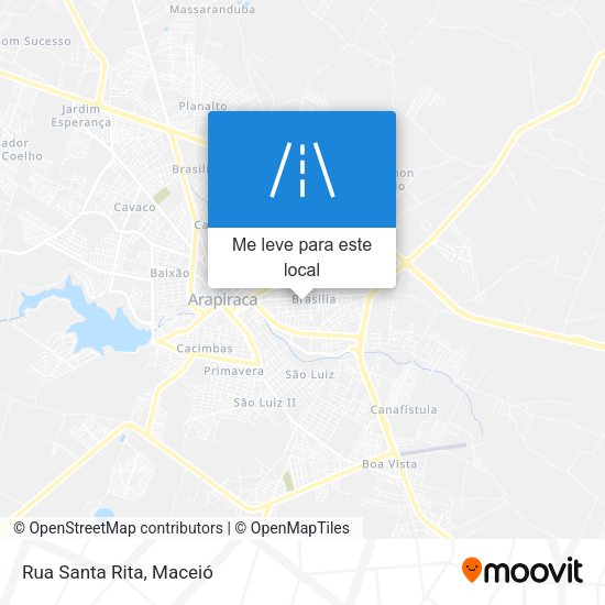Rua Santa Rita mapa