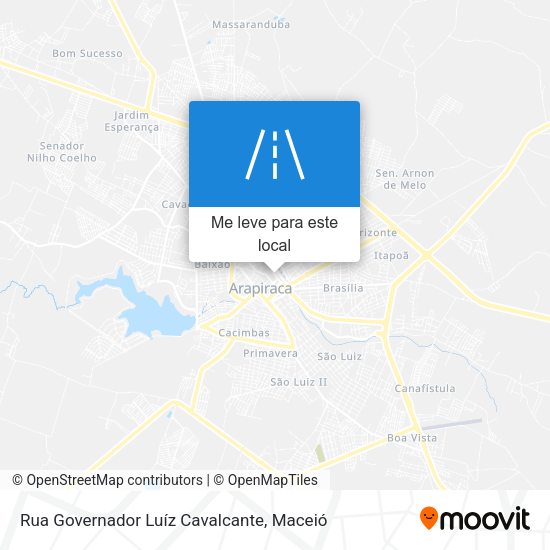 Rua Governador Luíz Cavalcante mapa