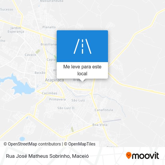 Rua José Matheus Sobrinho mapa