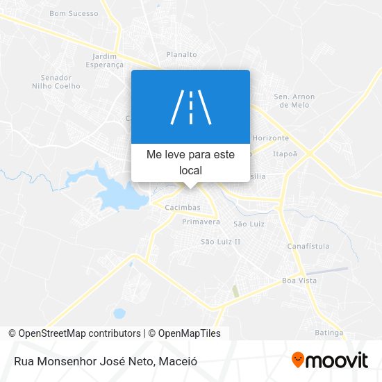 Rua Monsenhor José Neto mapa