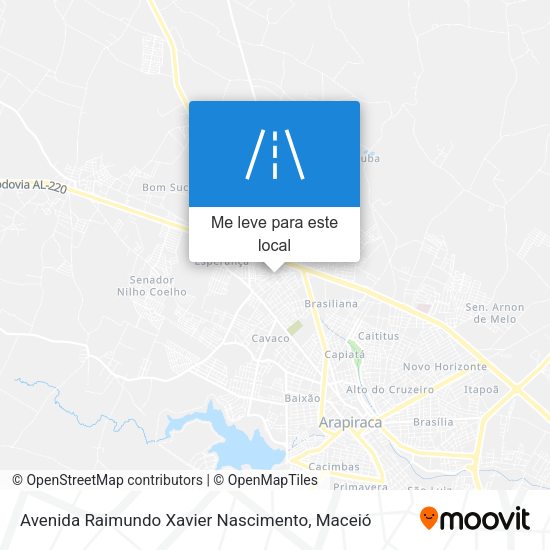 Avenida Raimundo Xavier Nascimento mapa