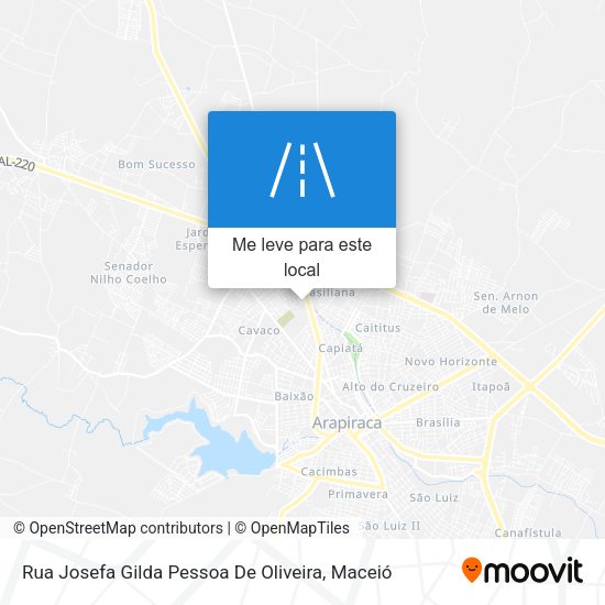 Rua Josefa Gilda Pessoa De Oliveira mapa