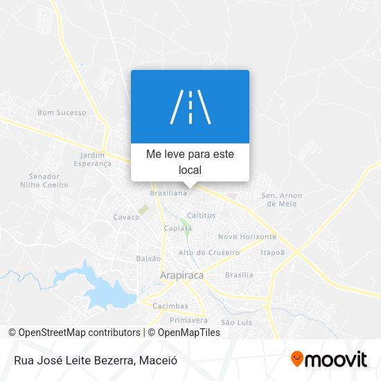 Rua José Leite Bezerra mapa