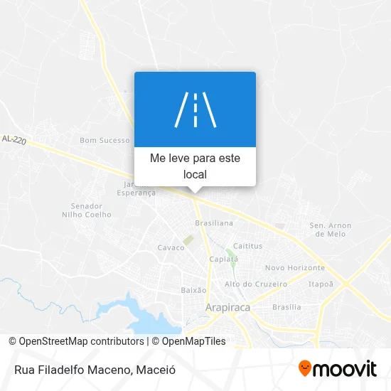 Rua Filadelfo Maceno mapa