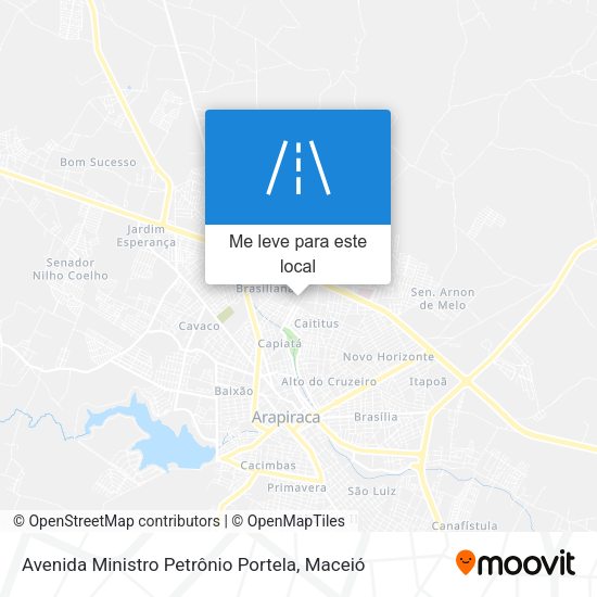 Avenida Ministro Petrônio Portela mapa
