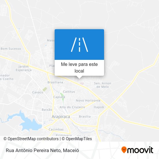Rua Antônio Pereira Neto mapa