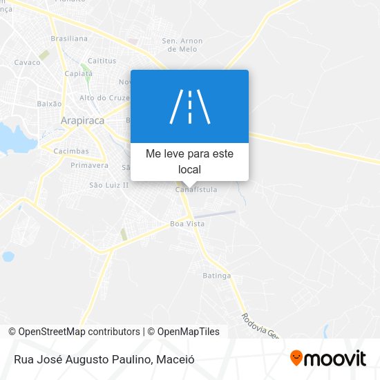 Rua José Augusto Paulino mapa