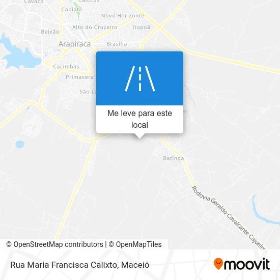 Rua Maria Francisca Calixto mapa