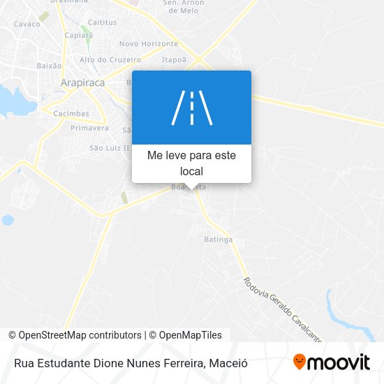 Rua Estudante Dione Nunes Ferreira mapa