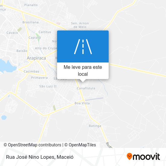 Rua José Nino Lopes mapa