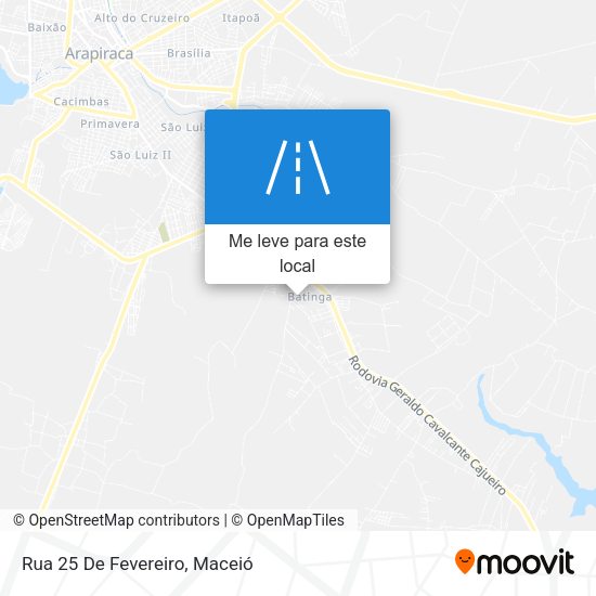 Rua 25 De Fevereiro mapa