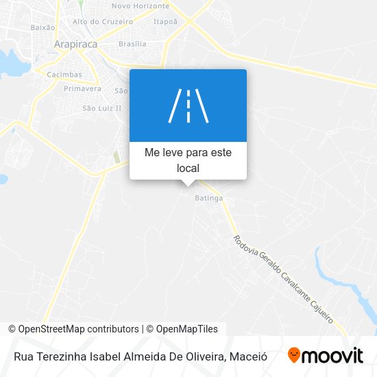 Rua Terezinha Isabel Almeida De Oliveira mapa