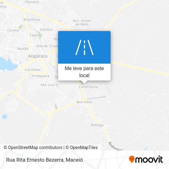 Rua Rita Ernesto Bezerra mapa
