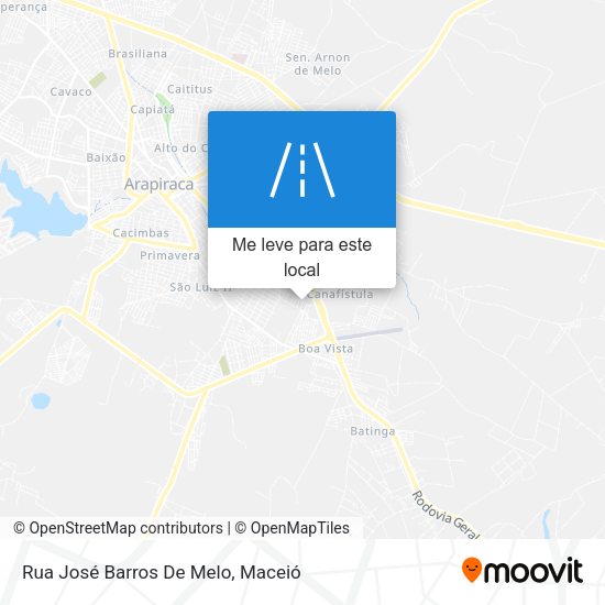 Rua José Barros De Melo mapa