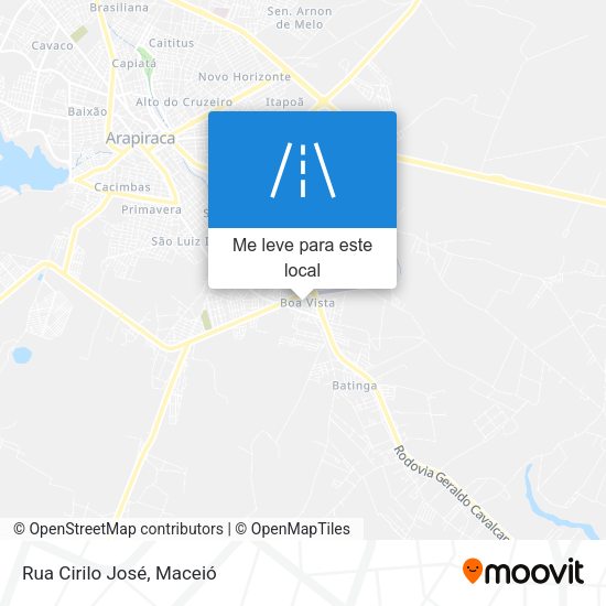 Rua Cirilo José mapa