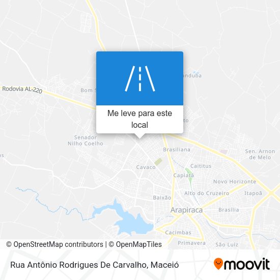 Rua Antônio Rodrigues De Carvalho mapa