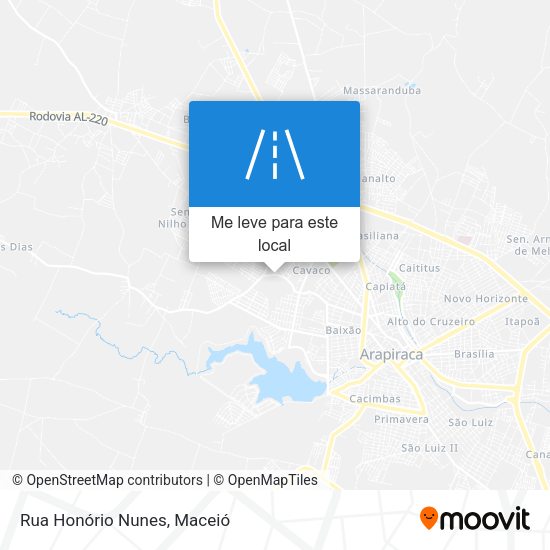 Rua Honório Nunes mapa
