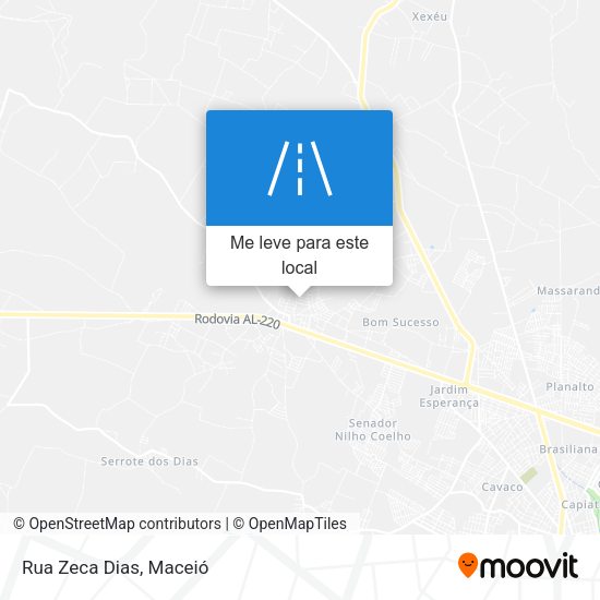 Rua Zeca Dias mapa