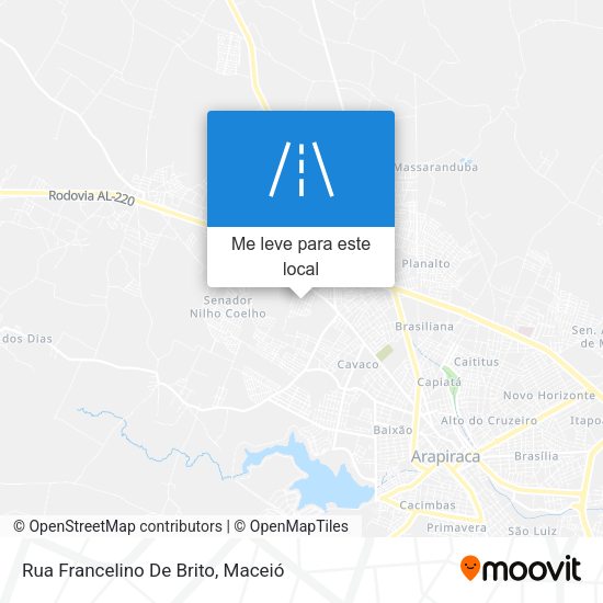 Rua Francelino De Brito mapa