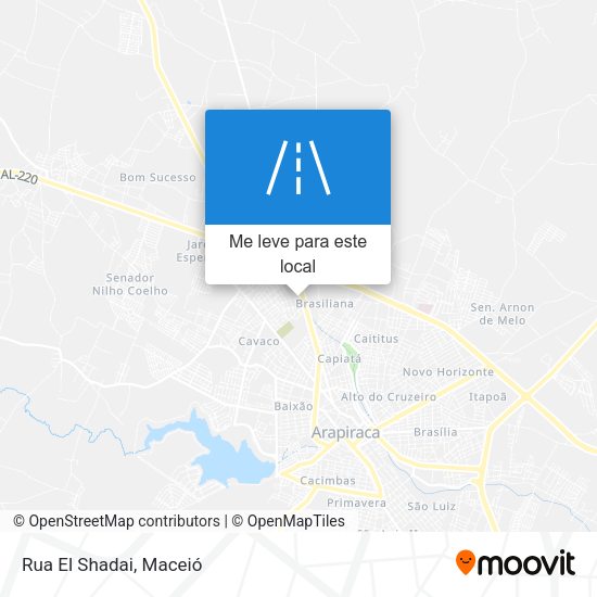Rua El Shadai mapa