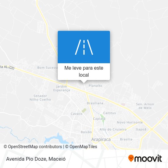 Avenida Pio Doze mapa